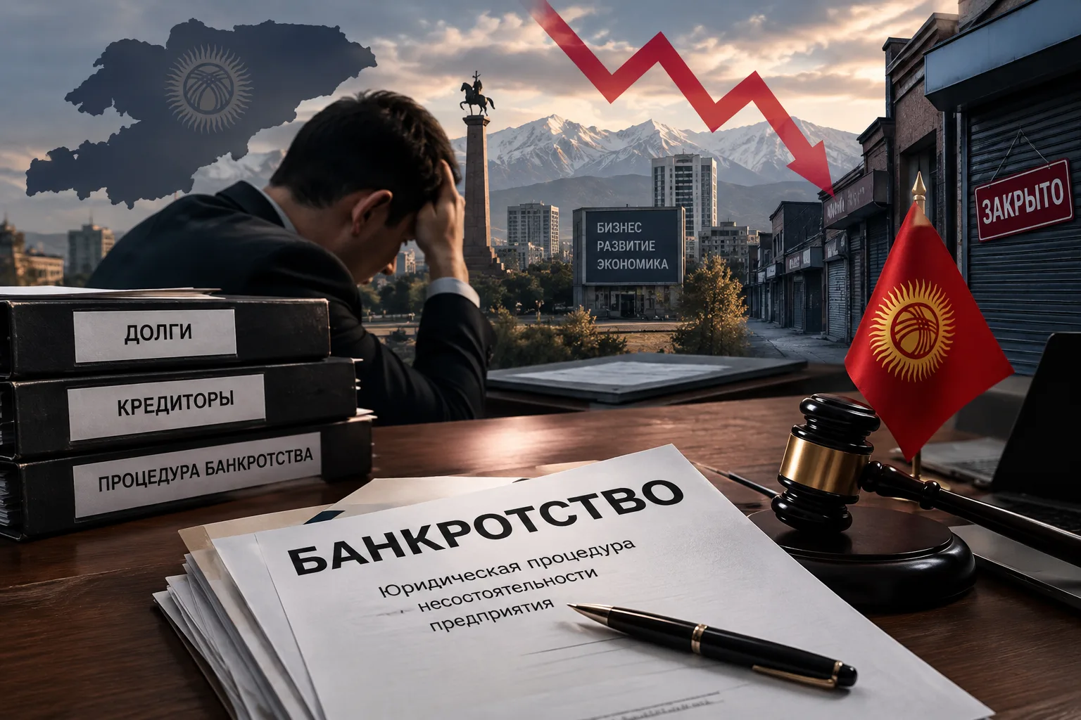 В Кыргызстане в настоящее время 29 предприятий проходят процедуру банкротства. Об этом в эфире «Биринчи радио» сообщил заместитель директора департамента по делам банкротства при Министерстве экономики и коммерции Камил Чоткараев.
По его словам, с начала 2026 года в департамент поступили судебные решения в отношении 38 предприятий.
«За восемь месяцев закрыли девять предприятий, 29 проходят процедуру банкротства», — сказал он.
Чоткараев сообщил, что всего в системе ранее числилось около 375 предприятий, признанных банкротами. К настоящему времени их количество сократилось до 227, поскольку часть процедур была завершена.
При этом статистика постоянно меняется: одни предприятия закрываются, другие вновь поступают в процедуру.
По его словам, в последние годы среди должников стало больше фермеров и предпринимателей, занимающиеся импортом.
Чоткараев добавил, что во время пандемии среди банкротств чаще встречались туристические компании и авиакомпании из-за закрытия границ и снижения турпотока.